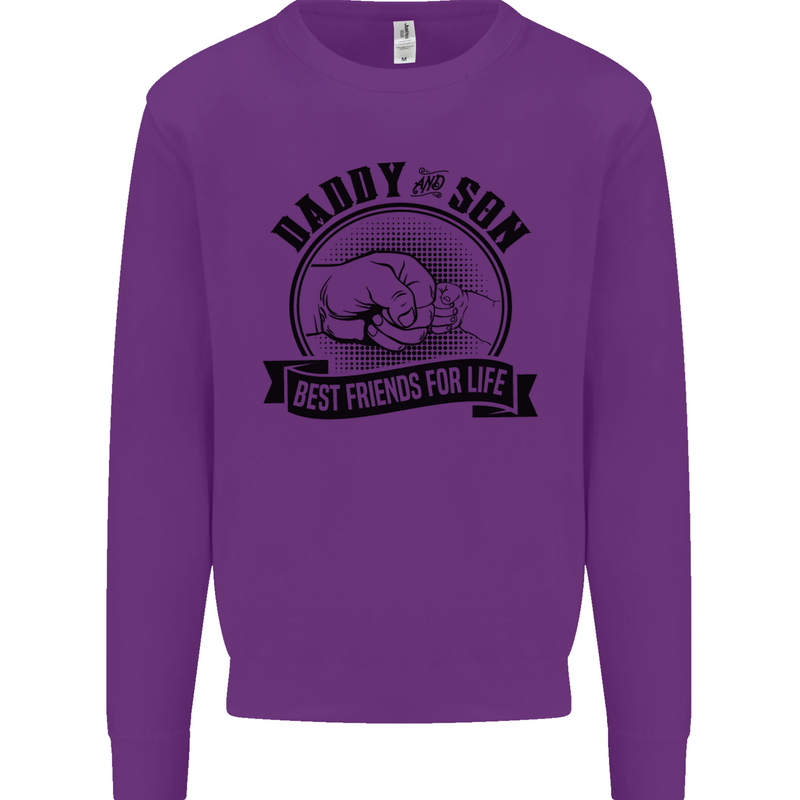 Daddy & Son Best FriendsFather's Day Mens Sweatshirt Jumper Purple