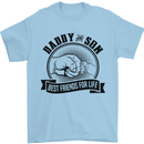 Daddy & Son Best FriendsFather's Day Mens T-Shirt Cotton Gildan Light Blue