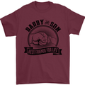 Daddy & Son Best FriendsFather's Day Mens T-Shirt Cotton Gildan Maroon