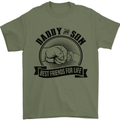 Daddy & Son Best FriendsFather's Day Mens T-Shirt Cotton Gildan Military Green