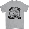 Daddy & Son Best FriendsFather's Day Mens T-Shirt Cotton Gildan Sports Grey