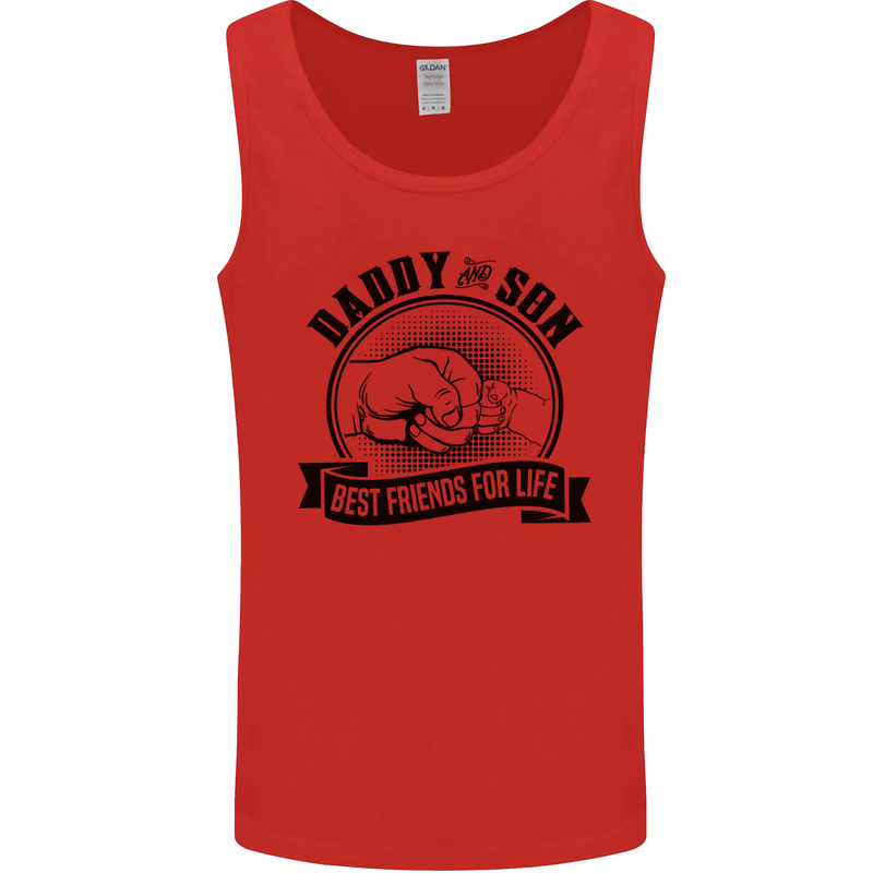 Daddy & Son Best FriendsFather's Day Mens Vest Tank Top Red
