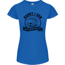 Daddy & Son Best FriendsFather's Day Womens Petite Cut T-Shirt Royal Blue