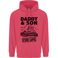 Daddy & Son Best Friends Father's Day Childrens Kids Hoodie Heliconia