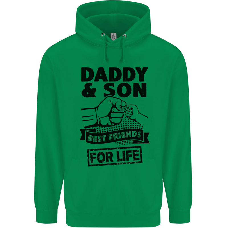 Daddy & Son Best Friends Father's Day Childrens Kids Hoodie Irish Green
