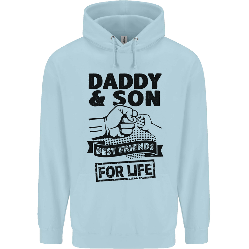 Daddy & Son Best Friends Father's Day Childrens Kids Hoodie Light Blue