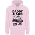 Daddy & Son Best Friends Father's Day Childrens Kids Hoodie Light Pink