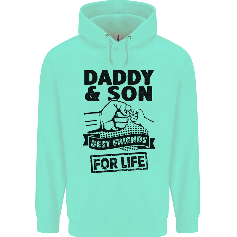 Daddy & Son Best Friends Father's Day Childrens Kids Hoodie Peppermint