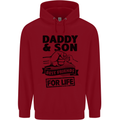 Daddy & Son Best Friends Father's Day Childrens Kids Hoodie Red