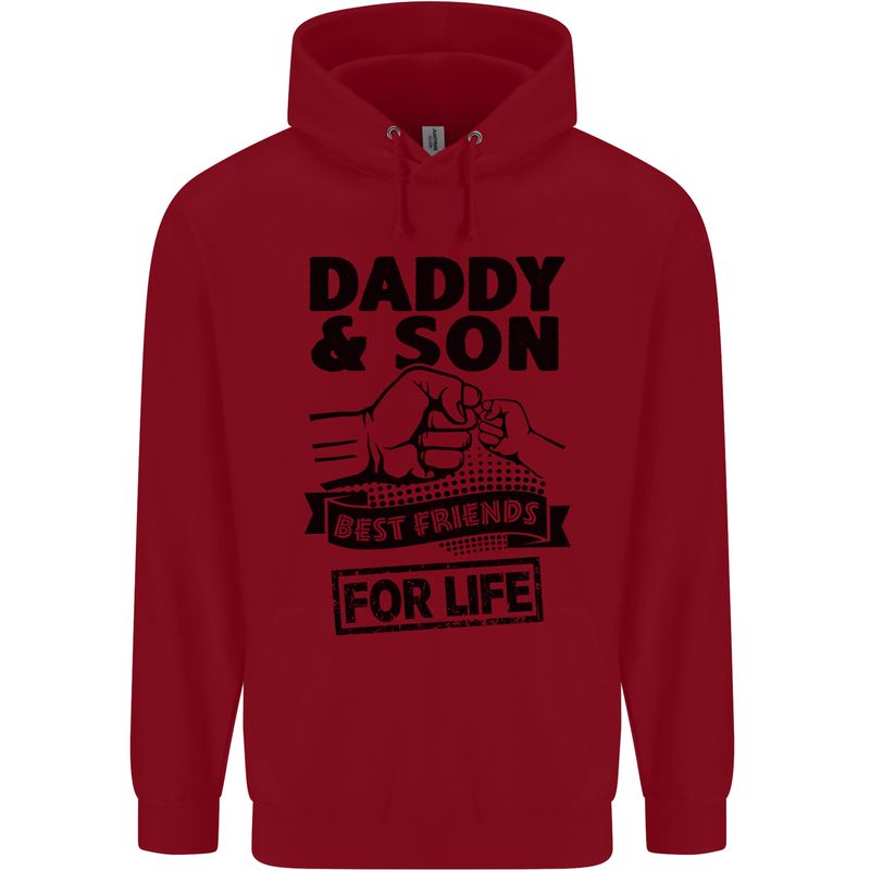Daddy & Son Best Friends Father's Day Childrens Kids Hoodie Red