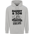 Daddy & Son Best Friends Father's Day Childrens Kids Hoodie Sports Grey