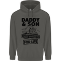 Daddy & Son Best Friends Father's Day Childrens Kids Hoodie Storm Grey