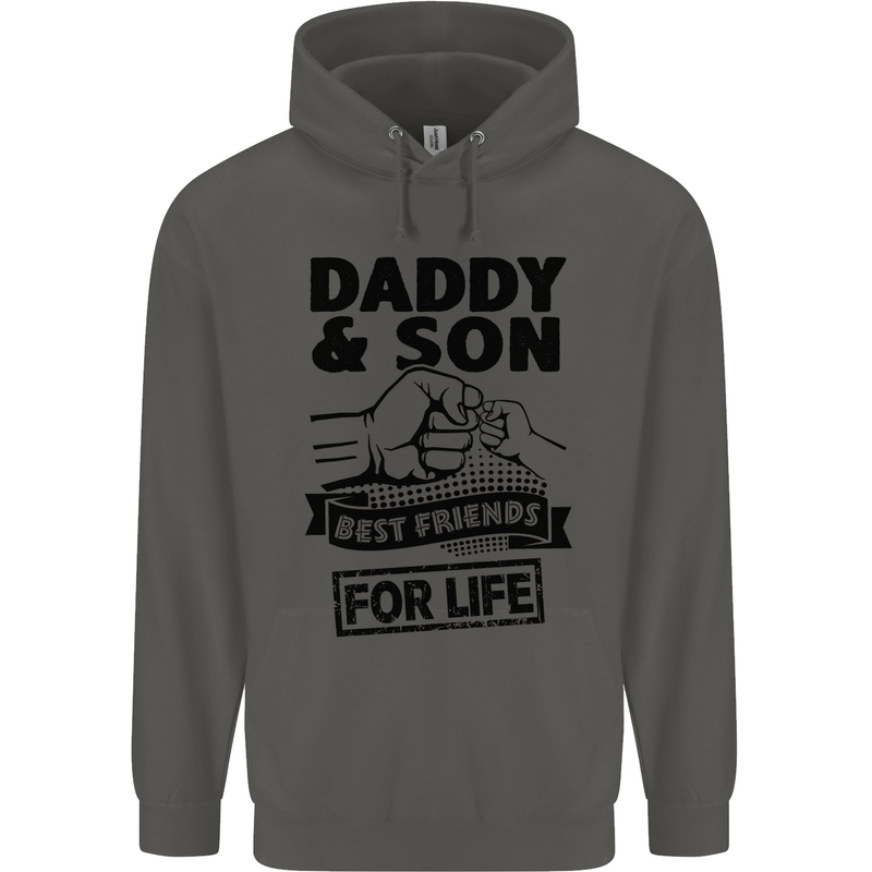 Daddy & Son Best Friends Father's Day Childrens Kids Hoodie Storm Grey