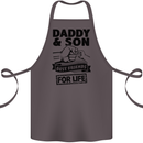 Daddy & Son Best Friends Father's Day Cotton Apron 100% Organic Dark Grey