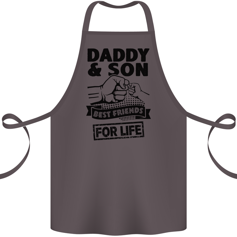 Daddy & Son Best Friends Father's Day Cotton Apron 100% Organic Dark Grey