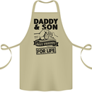 Daddy & Son Best Friends Father's Day Cotton Apron 100% Organic Khaki