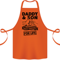 Daddy & Son Best Friends Father's Day Cotton Apron 100% Organic Orange