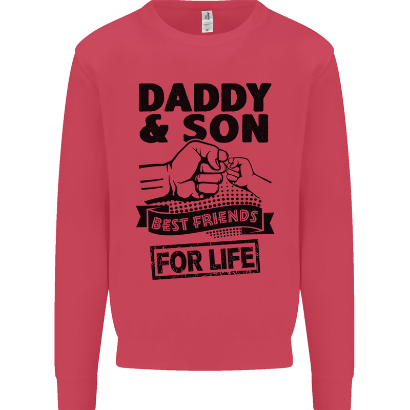 Daddy & Son Best Friends Father's Day Kids Sweatshirt Jumper Heliconia