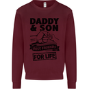 Daddy & Son Best Friends Father's Day Kids Sweatshirt Jumper Maroon