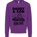 Daddy & Son Best Friends Father's Day Kids Sweatshirt Jumper Purple