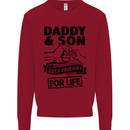 Daddy & Son Best Friends Father's Day Kids Sweatshirt Jumper Red