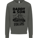 Daddy & Son Best Friends Father's Day Kids Sweatshirt Jumper Storm Grey