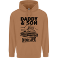 Daddy & Son Best Friends Father's Day Mens 80% Cotton Hoodie Caramel Latte