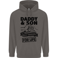 Daddy & Son Best Friends Father's Day Mens 80% Cotton Hoodie Charcoal