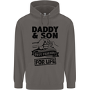 Daddy & Son Best Friends Father's Day Mens 80% Cotton Hoodie Charcoal
