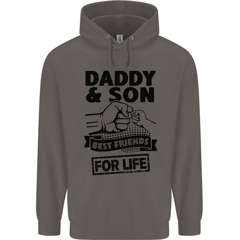 Daddy & Son Best Friends Father's Day Mens 80% Cotton Hoodie Charcoal