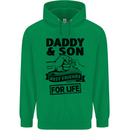 Daddy & Son Best Friends Father's Day Mens 80% Cotton Hoodie Irish Green