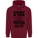 Daddy & Son Best Friends Father's Day Mens 80% Cotton Hoodie Maroon