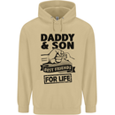 Daddy & Son Best Friends Father's Day Mens 80% Cotton Hoodie Sand