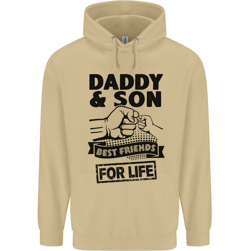 Daddy & Son Best Friends Father's Day Mens 80% Cotton Hoodie Sand