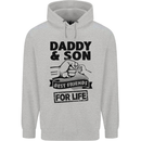 Daddy & Son Best Friends Father's Day Mens 80% Cotton Hoodie Sports Grey