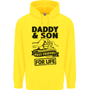 Daddy & Son Best Friends Father's Day Mens 80% Cotton Hoodie Yellow
