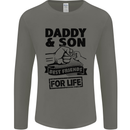 Daddy & Son Best Friends Father's Day Mens Long Sleeve T-Shirt Charcoal