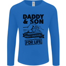 Daddy & Son Best Friends Father's Day Mens Long Sleeve T-Shirt Royal Blue