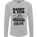 Daddy & Son Best Friends Father's Day Mens Long Sleeve T-Shirt Sports Grey