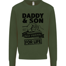 Daddy & Son Best Friends Father's Day Mens Sweatshirt Jumper Forest Green