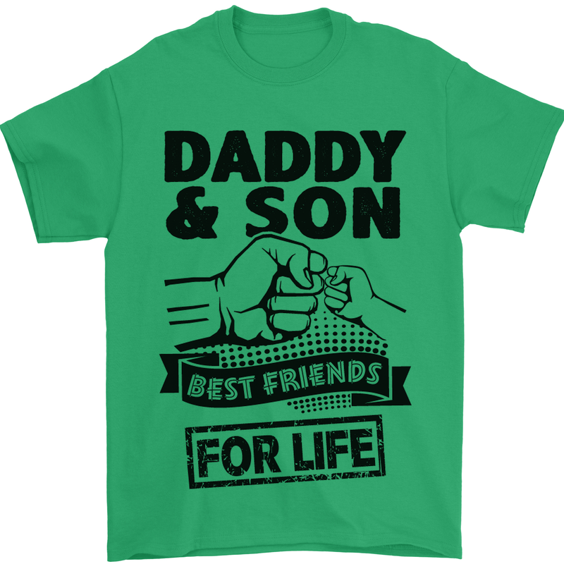 Daddy & Son Best Friends Father's Day Mens T-Shirt Cotton Gildan Irish Green