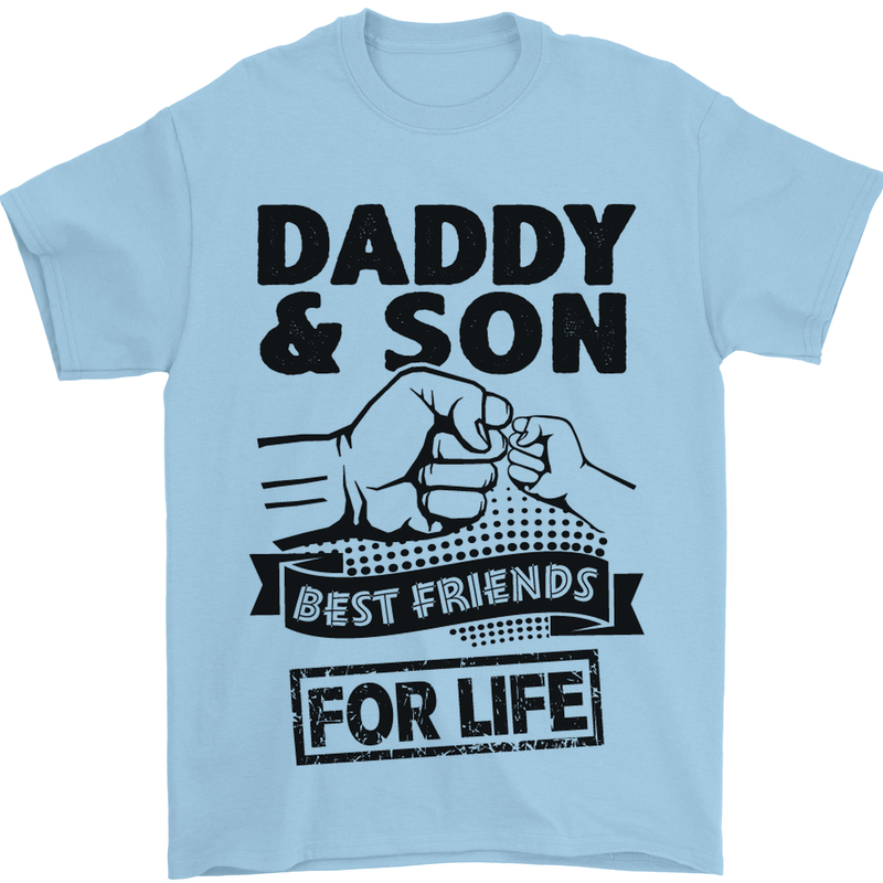 Daddy & Son Best Friends Father's Day Mens T-Shirt Cotton Gildan Light Blue