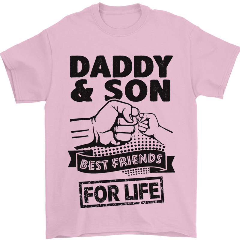 Daddy & Son Best Friends Father's Day Mens T-Shirt Cotton Gildan Light Pink