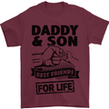 Daddy & Son Best Friends Father's Day Mens T-Shirt Cotton Gildan Maroon