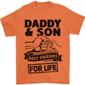 Daddy & Son Best Friends Father's Day Mens T-Shirt Cotton Gildan Orange