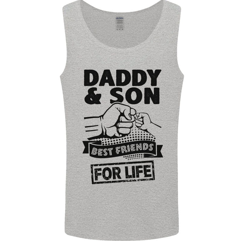 Daddy & Son Best Friends Father's Day Mens Vest Tank Top Sports Grey