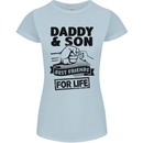 Daddy & Son Best Friends Father's Day Womens Petite Cut T-Shirt Light Blue