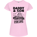 Daddy & Son Best Friends Father's Day Womens Petite Cut T-Shirt Light Pink