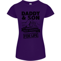 Daddy & Son Best Friends Father's Day Womens Petite Cut T-Shirt Purple