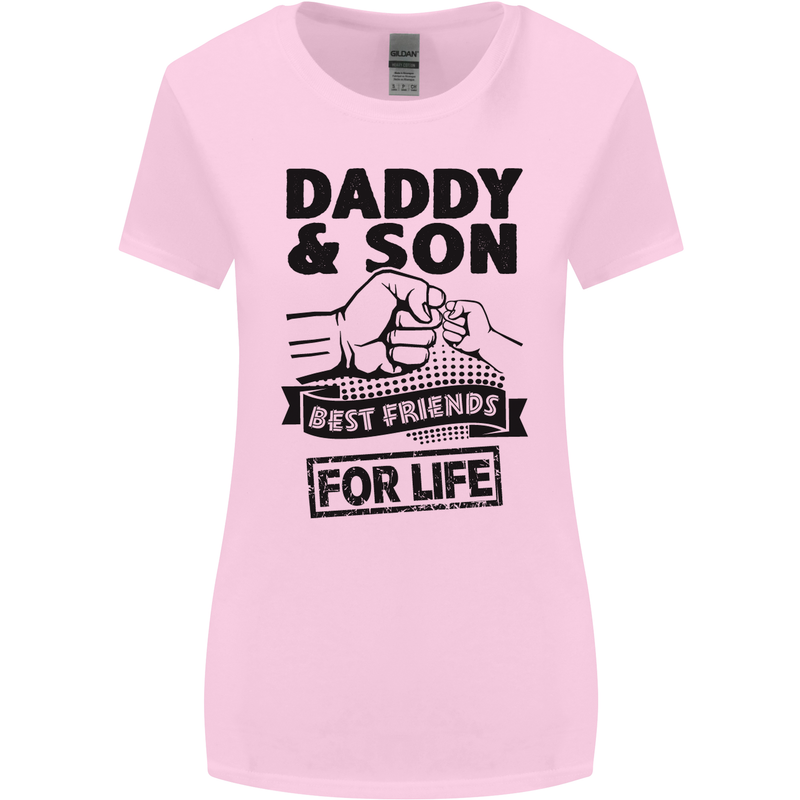 Daddy & Son Best Friends Father's Day Womens Wider Cut T-Shirt Light Pink